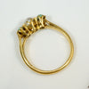 Delicate Pastel Green Turquoise & Pearl in 22k Gold Ring