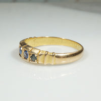 Chic 15ct English Band with Denim-Blue Sapphires