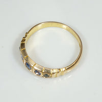 Chic 15ct English Band with Denim-Blue Sapphires