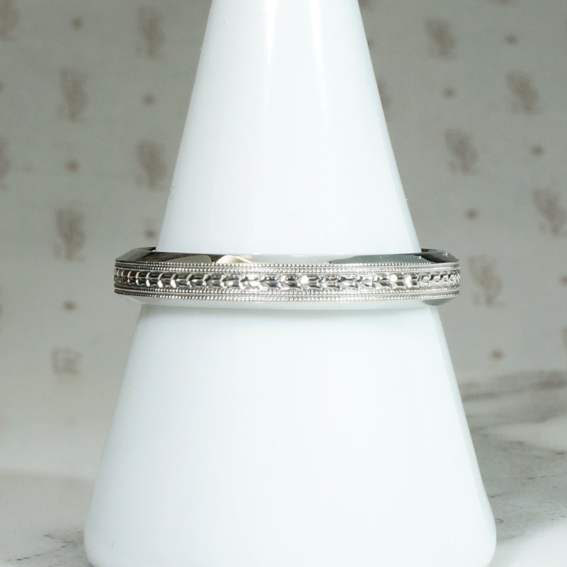 Wonderful Herringbone Size 10.5 Wedding Band by Woods