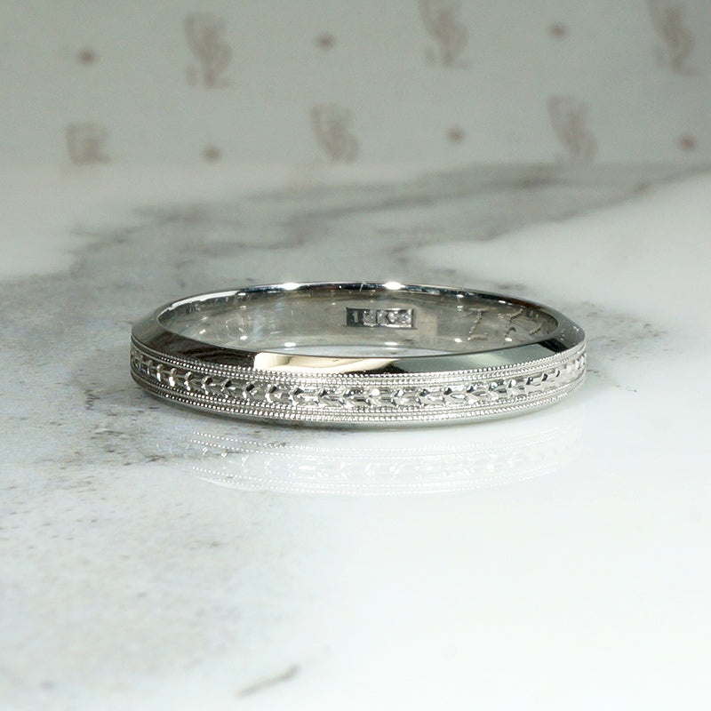 Wonderful Herringbone Size 10.5 Wedding Band by Woods