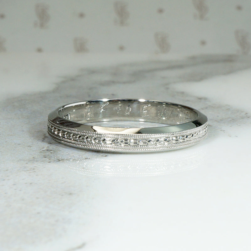 Wonderful Herringbone Size 10.5 Wedding Band by Woods