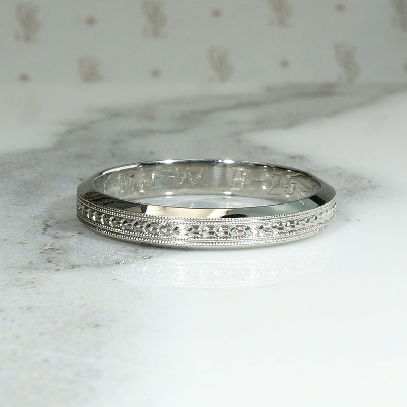 Wonderful Herringbone Size 10.5 Wedding Band by Woods