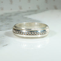 Quirky Hand Cast Sterling Silver Band by 720