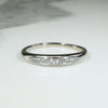 Sleek Mid Century Diamond & White Gold Band