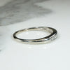 Sleek Mid Century Diamond & White Gold Band