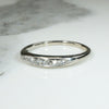 Sleek Mid Century Diamond & White Gold Band