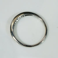 Sleek Mid Century Diamond & White Gold Band