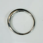 Sleek Mid Century Diamond & White Gold Band