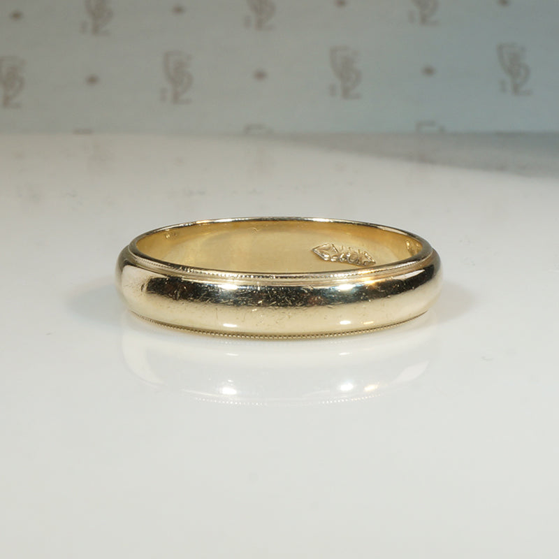 1960s Vintage 14k Yellow Gold Band