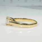 Dizzying Square Emerald Cut Diamond Solitaire Ring