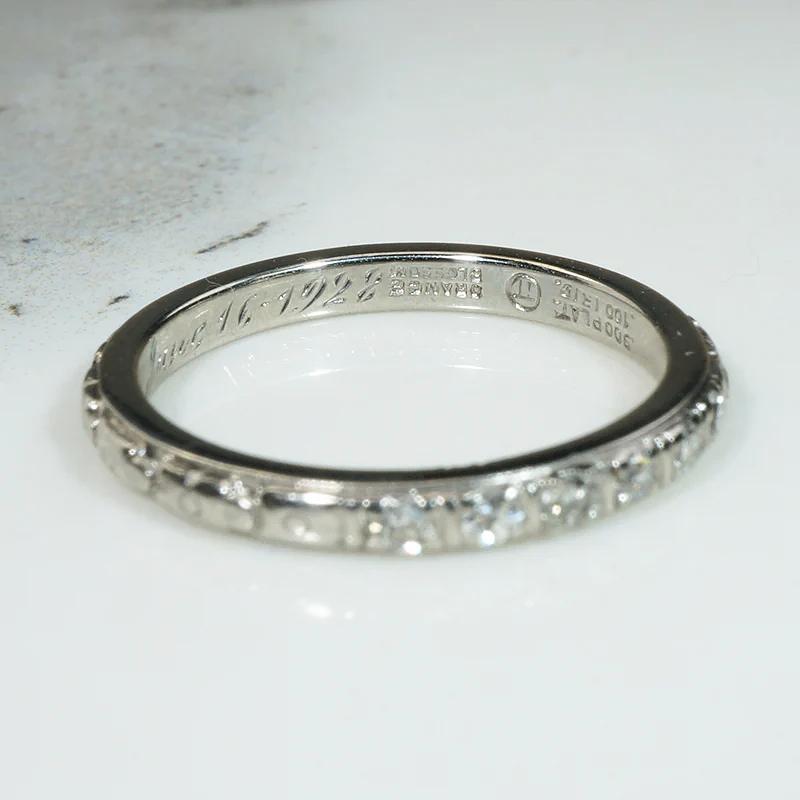 Fresh "Orange Blossom" White Gold Band by Traub