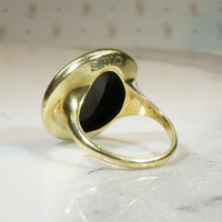 Mirror Twins Victorian Cameo in 1920s Gold Ring