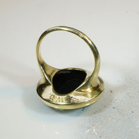 Mirror Twins Victorian Cameo in 1920s Gold Ring