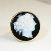 Sisters Victorian Cameo in 1920s Gold Ring