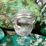 Eccentric Green Turquoise & Coin Silver Ring
