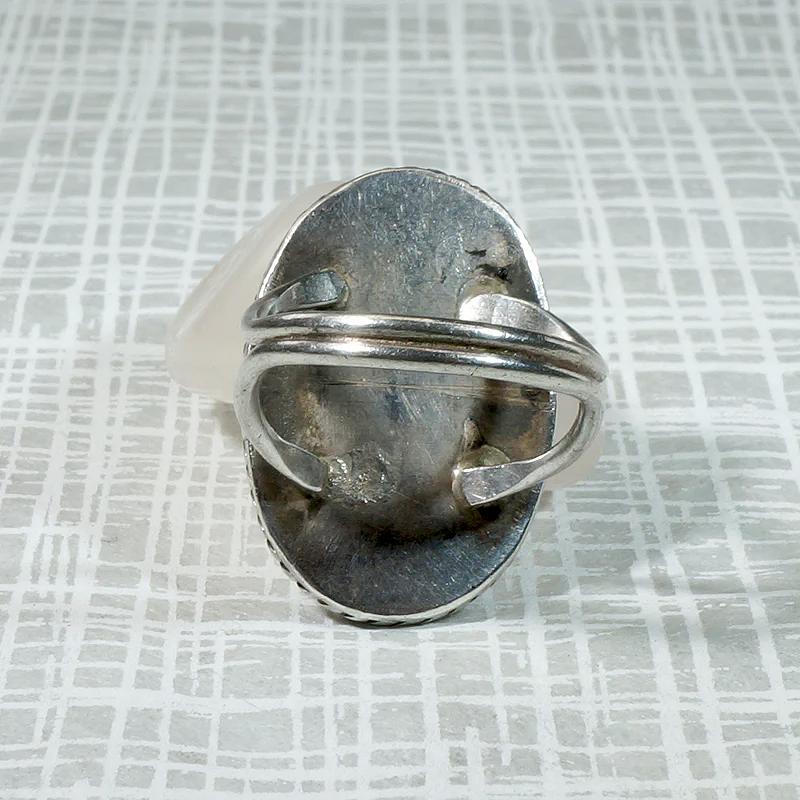 Satiny Mother of Pearl in Sterling Silver Ring