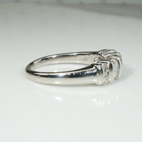 Platinum and Diamond Baguette and Rounds Chunky Band