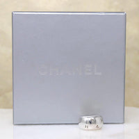 Chanel Sterling Dome Band with Original Box