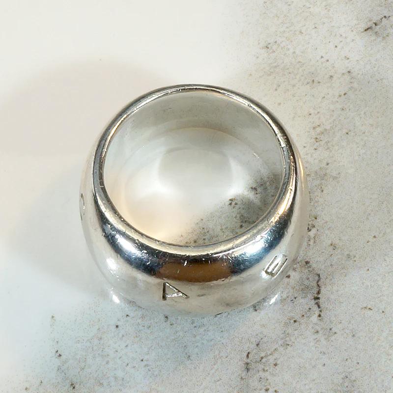 Chanel Sterling Dome Band with Original Box