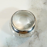 Chanel Sterling Dome Band with Original Box
