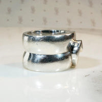 Extra Wide Sterling Silver Swirl Band
