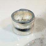 Extra Wide Sterling Silver Swirl Band