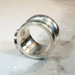 Extra Wide Sterling Silver Swirl Band