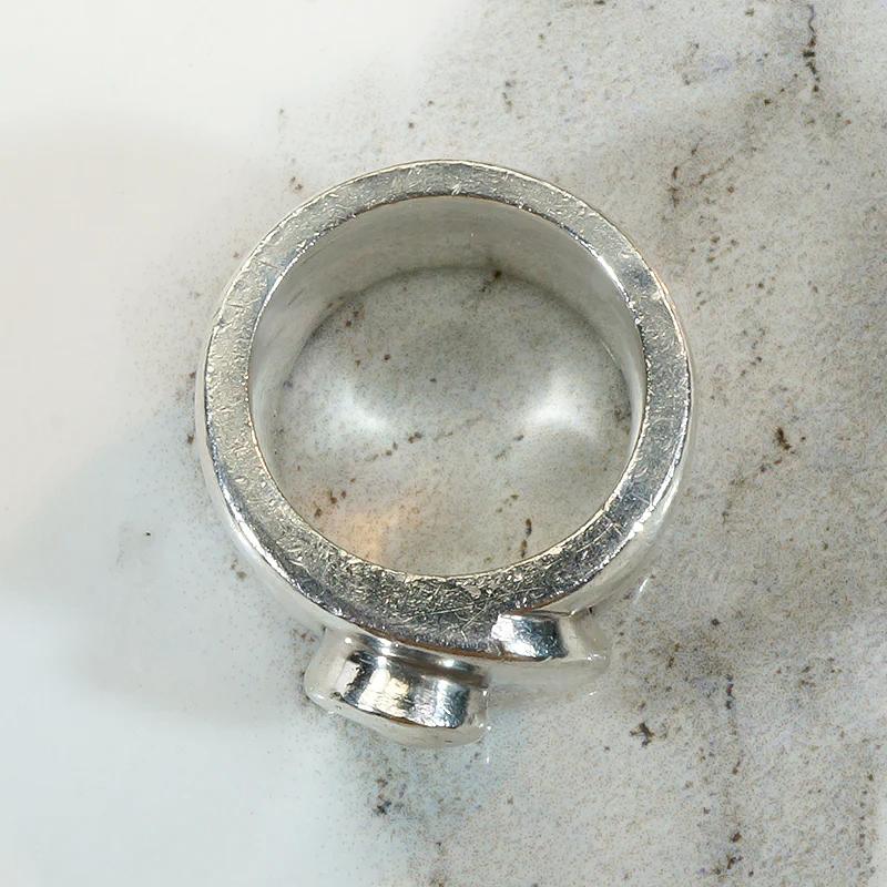 Extra Wide Sterling Silver Swirl Band