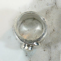 Extra Wide Sterling Silver Swirl Band