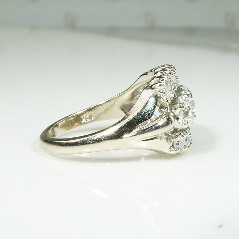 Glamorous 1960s Three-Row Diamond Ring