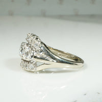 Glamorous 1960s Three-Row Diamond RingGlamorous 1960s Three-Row Diamond Ring