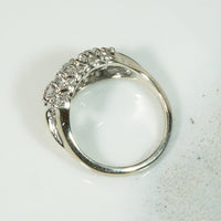 Glamorous 1960s Three-Row Diamond Ring