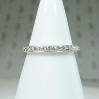 Slim & Balanced Diamond Eternity Band in 18k White Gold