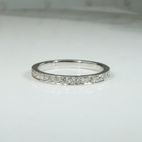 Slim & Balanced Diamond Eternity Band in 18k White Gold