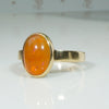 Smoldering Fire Opal Solitaire Ring