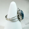 Striking Zuni Turquoise & Sterling Ring Signed W. Quam