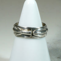 Sculpted Sterling Feather Band by H. Mace