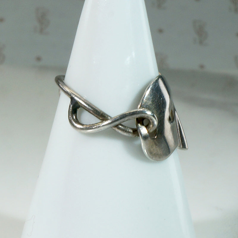 Sterling Silver Columbina Carnival Mask Ring