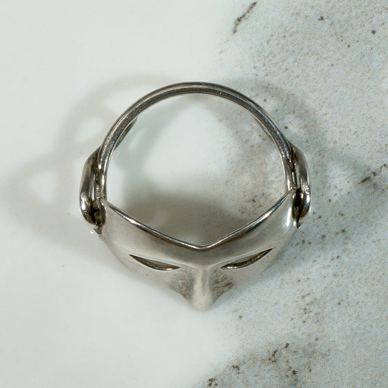 Sterling Silver Columbina Carnival Mask Ring