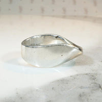 Sculptural Sterling Silver Modernist Ring by H. Steig