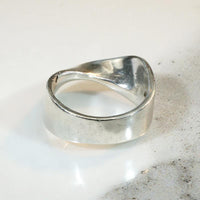 Sculptural Sterling Silver Modernist Ring by H. Steig