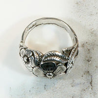 Delightful Flower Sterling Silver Dome Ring