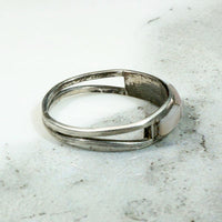 Beachy Mother of Pearl Inlay in Sterling Ring