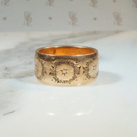 Haloed Star Engraved Gold Cigar Band
