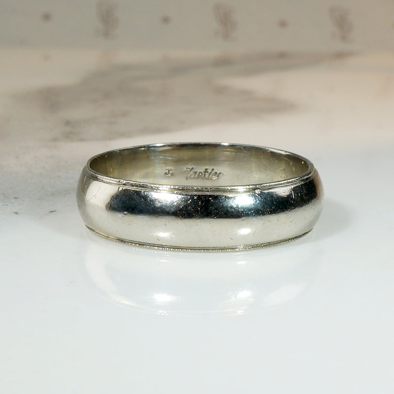 Swanky 18k White Gold Cartier Band Size 11.25