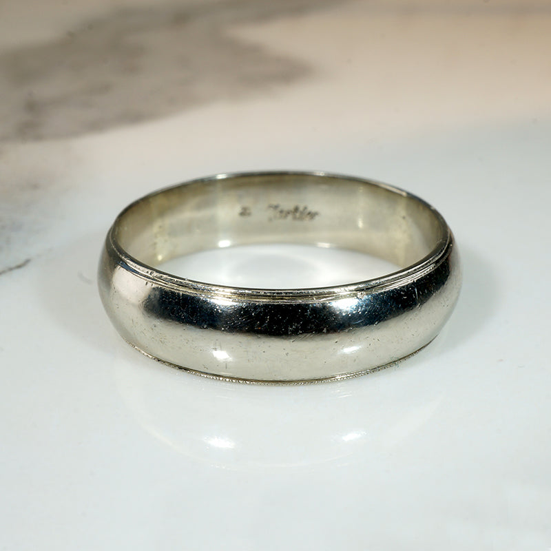 Swanky 18k White Gold Cartier Band Size 11.25