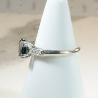 Sapphire Engagement Ring with Crisp Platinum Details