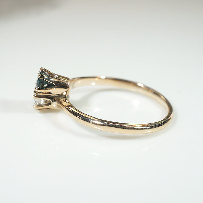 Petite Sapphire & Diamond Toi Et Moi Ring