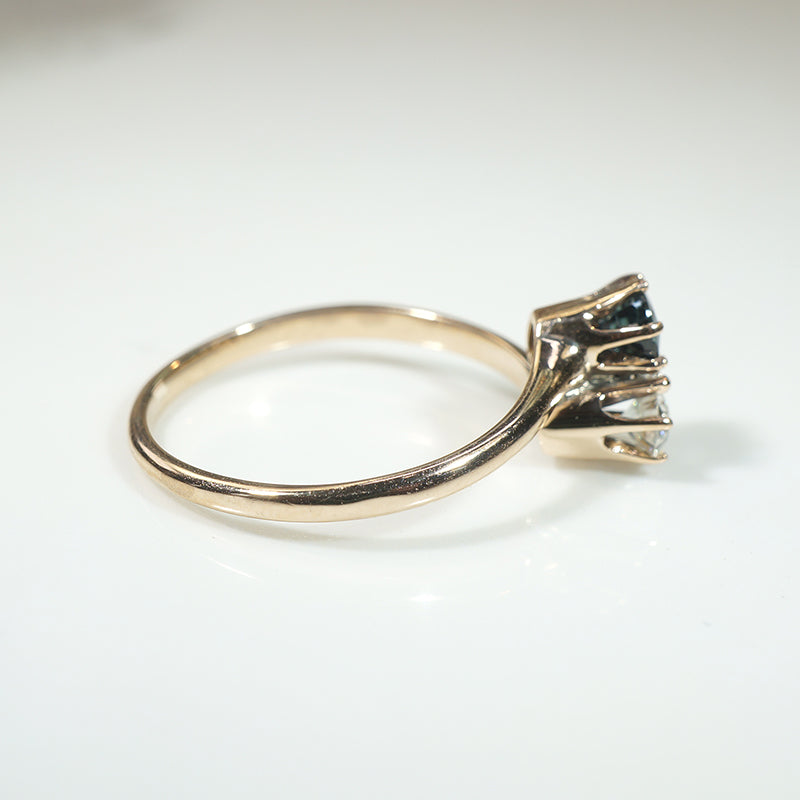 Petite Sapphire & Diamond Toi Et Moi Ring